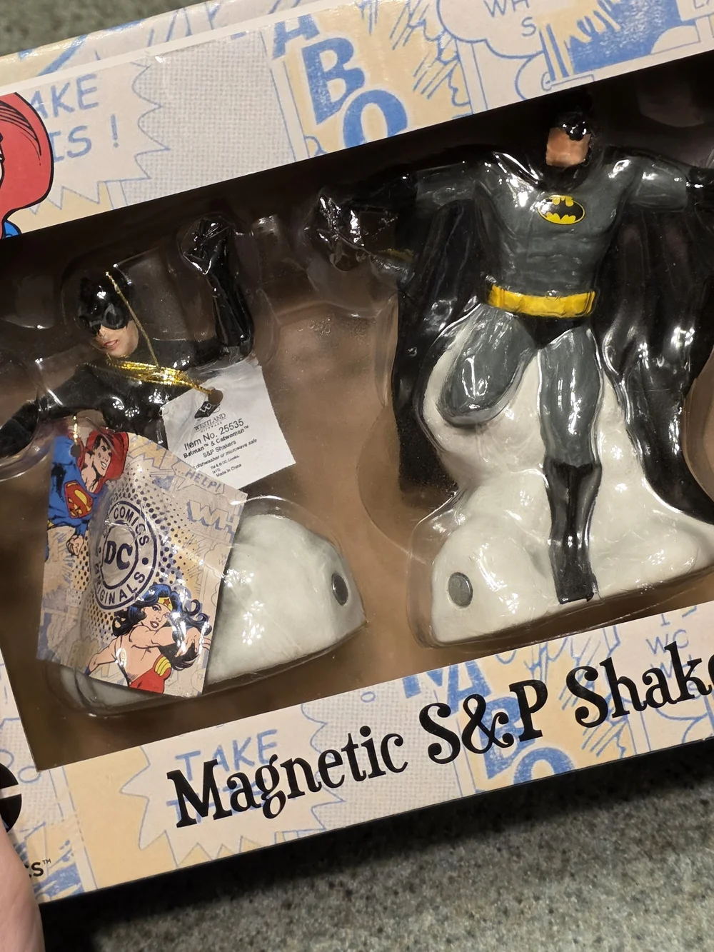 Batman and Catwoman Salt and Pepper Shakers
